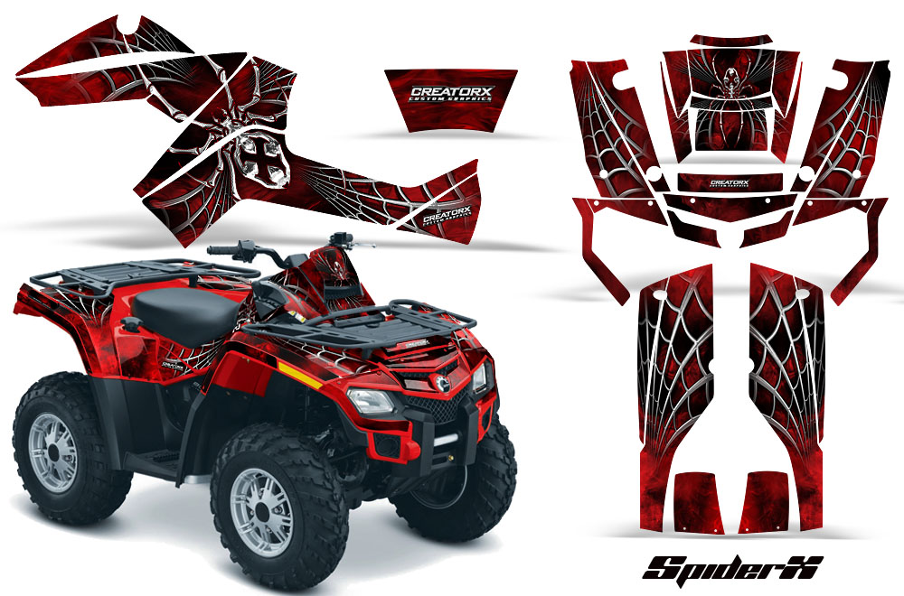 Can-Am Outlander 800 Graphics Kit SpiderX Red RB